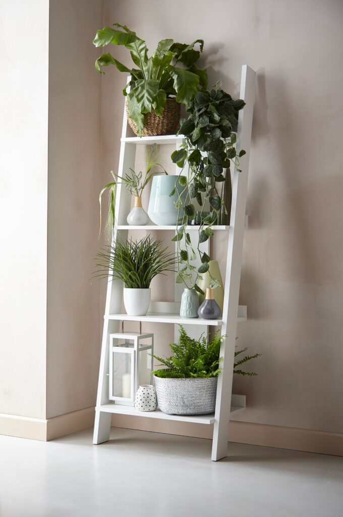 Bookshelf on the wall with vase Interior design